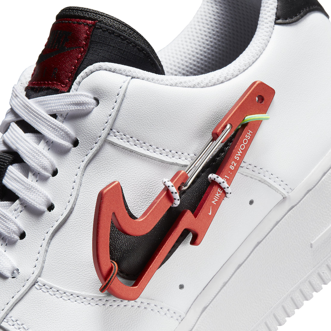 Nike Air Force 1 Low Carabiner Swoosh White Habanero Red DH7579-100