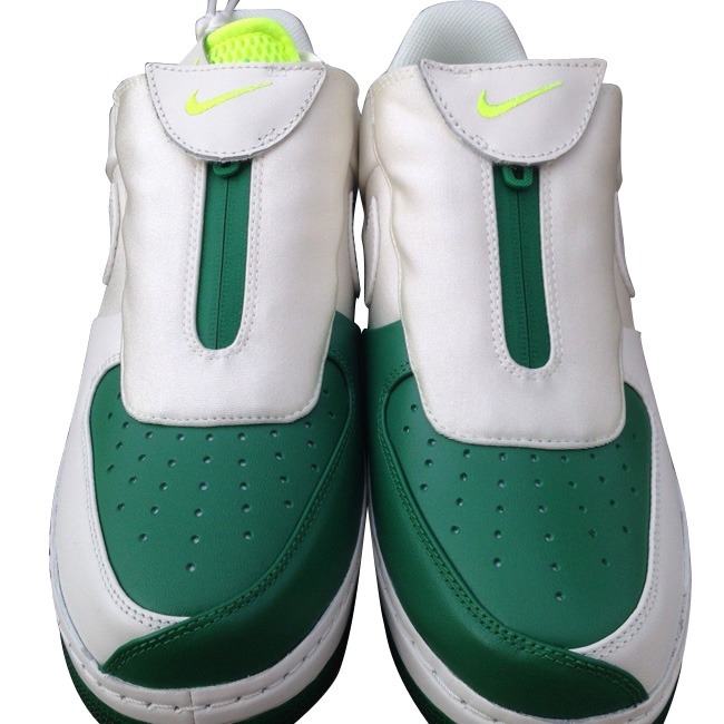 Air force 1 leather low trainers Nike Green size 42 EU in Leather - 24286616