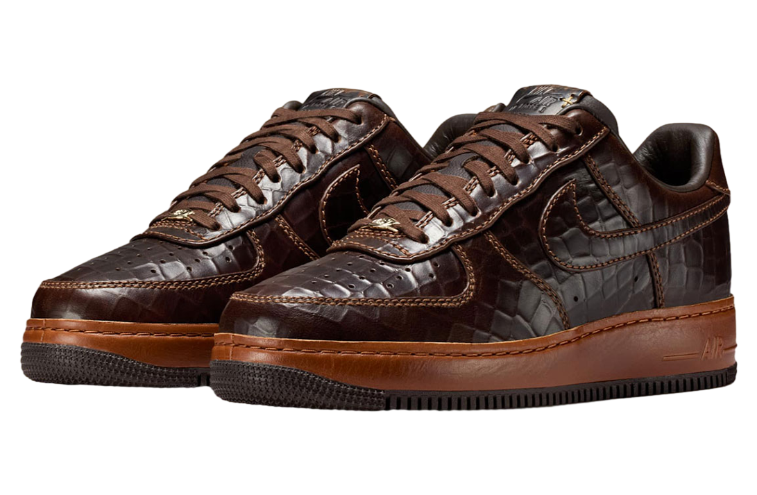 Nike Air Force 1 Low Croc Skin / Fauna Brown