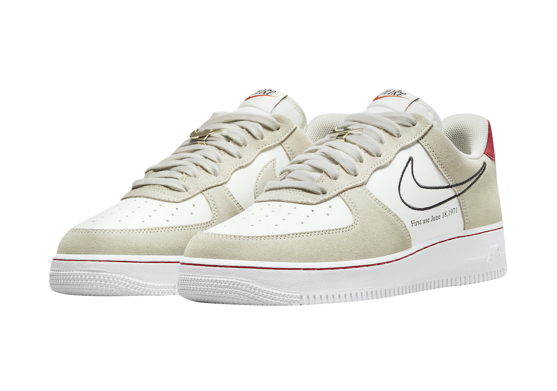 nike air force 1 low light sail red