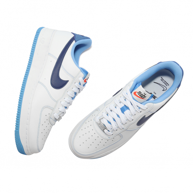 Nike Air Force 1 Low First Use White Deep Royal Blue - Aug 2021 - DA8478100