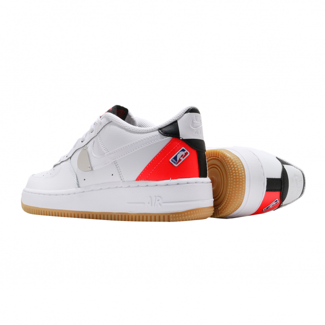 Nike Air Force 1 Low GS NBA White Bright Crimson