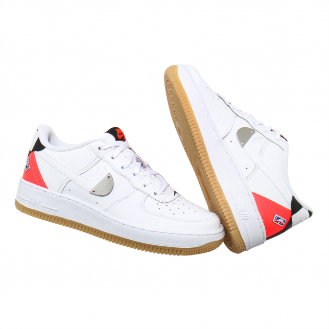 Nike Air Force 1 LV8 NBA White Crimson Gum (GS)