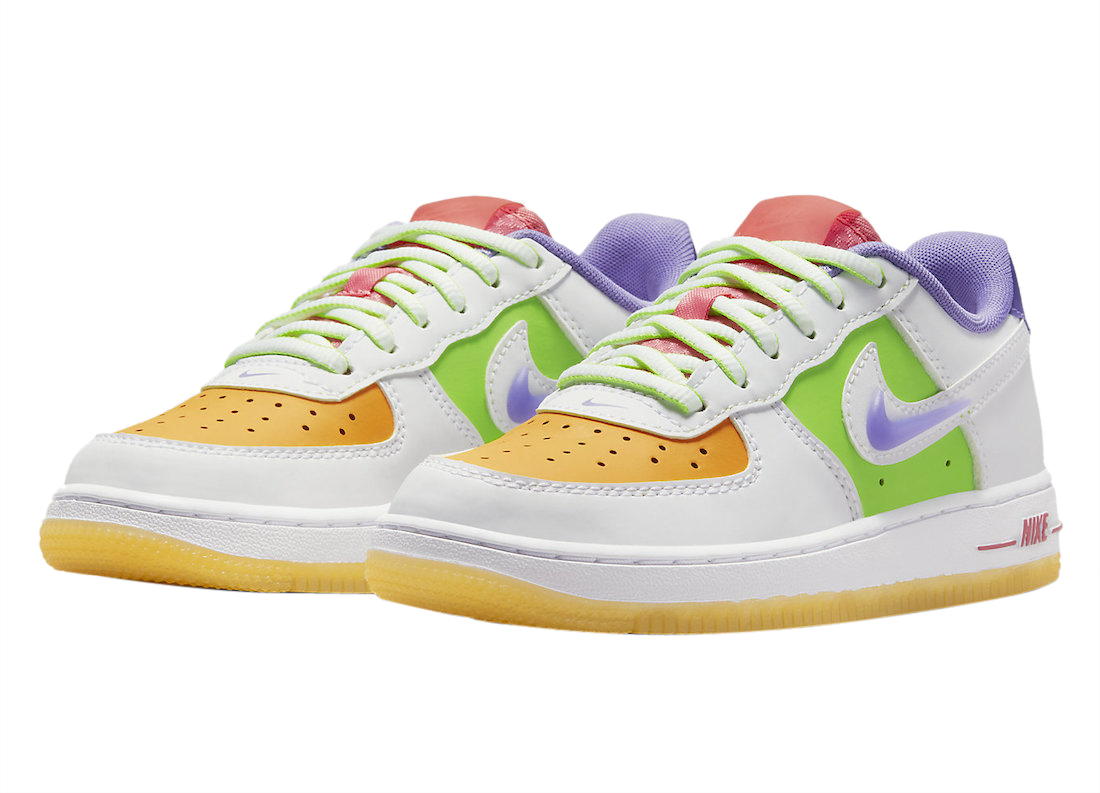 Nike Air Force 1 Low GS White Multicolor