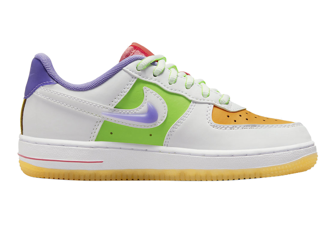 Nike Air Force 1 Low GS White Multicolor