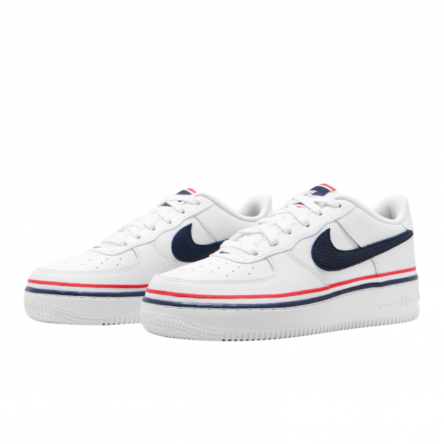 Nike Air Force 1 Low GS White Obsidian Red CW0984100 - KicksOnFire.com