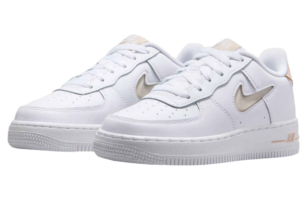 Nike Air Force 1 Low Jewel GS White / Pale Tan