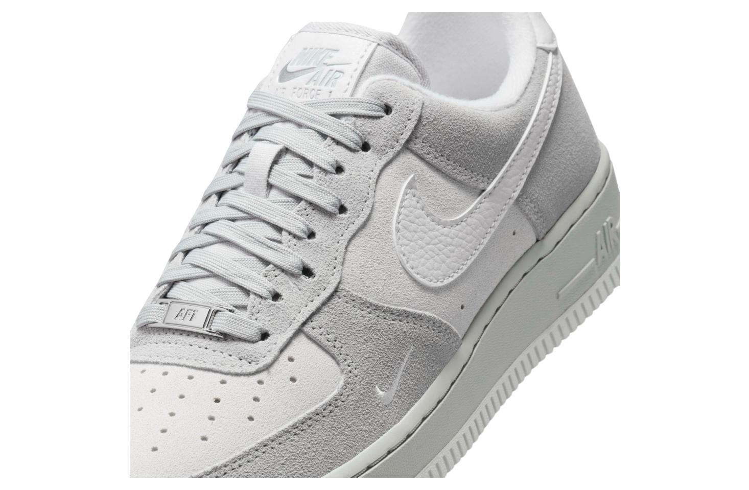 Nike Air Force 1 Low Light Smoke Grey / Metallic Silver