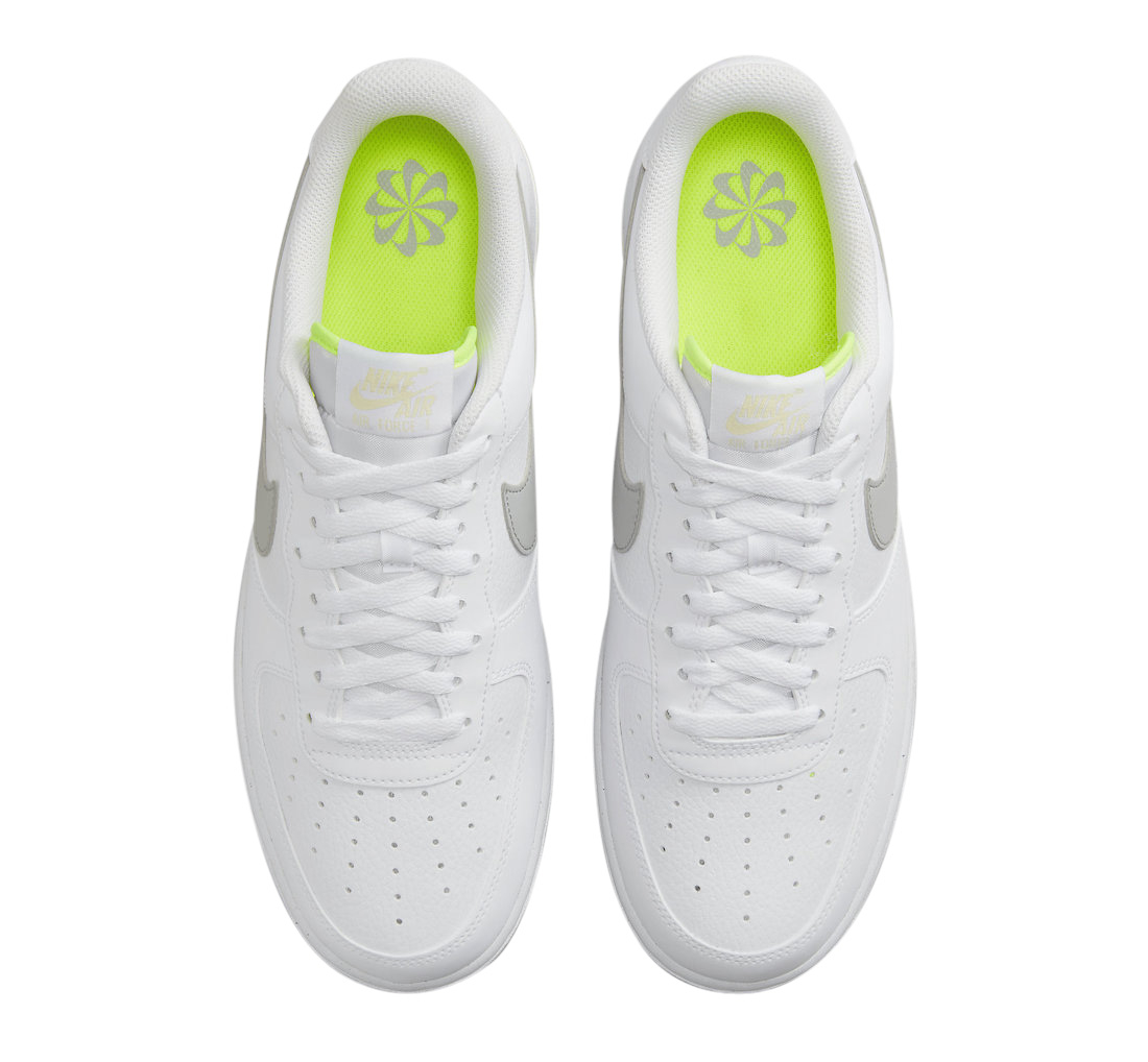 Nike Air Force 1 Low Next Nature White Grey Volt - Feb 2023 - FJ4825-100