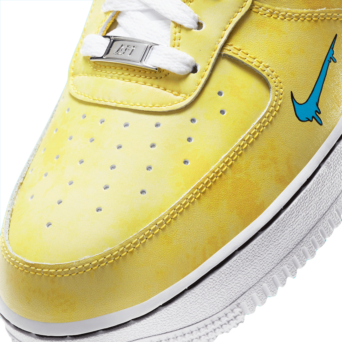  Nike Mens Air Force 1 '07 Lv8 3 Peace, Love and Basketball -  Speed Yellow/Black-Laser Blue Dc1416 700 - Size 11.5