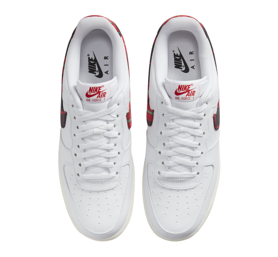 Nike Air Force 1 Low Plaid White University Red