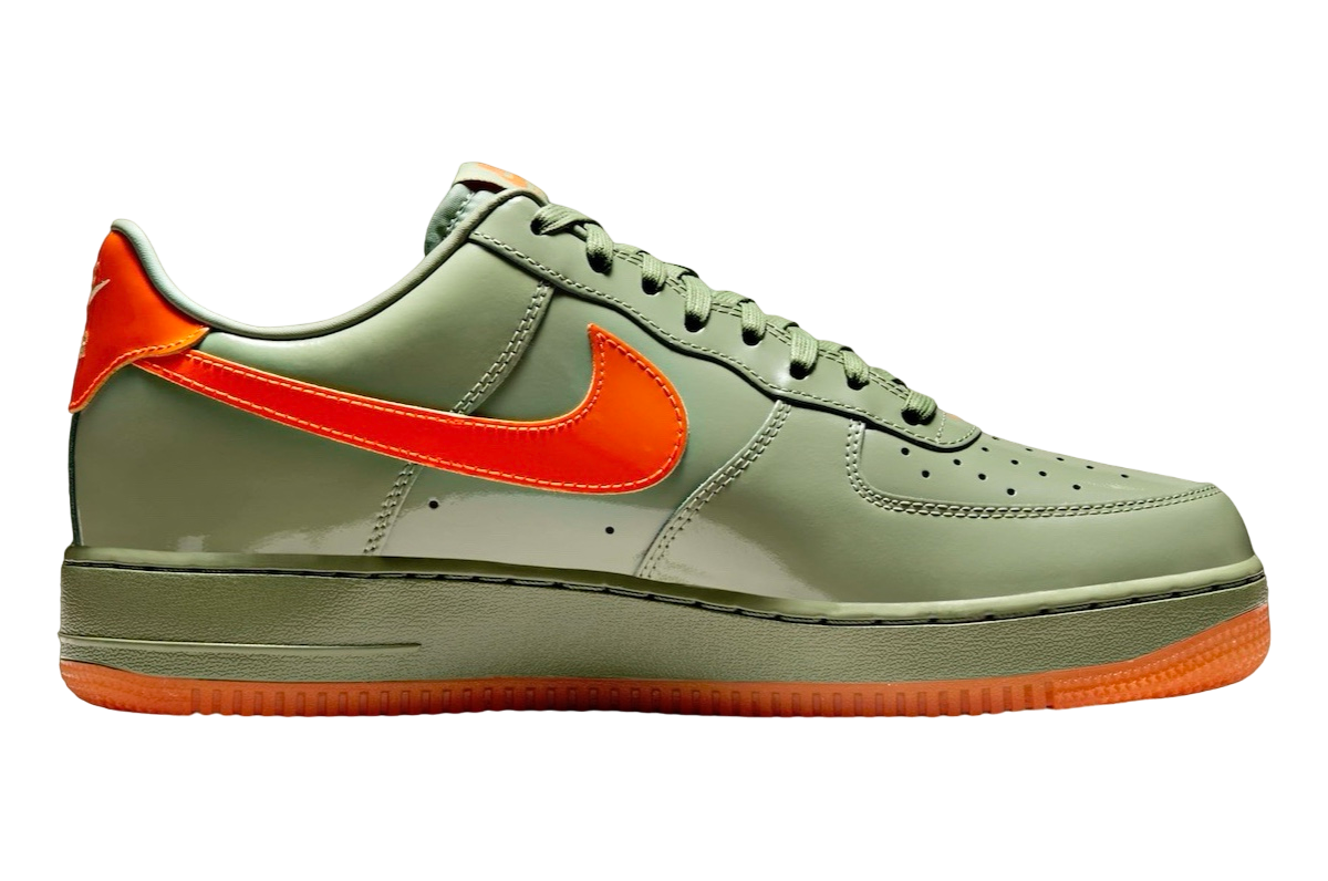 Nike Air Force 1 Low Premium Oil Green / Safety Orange