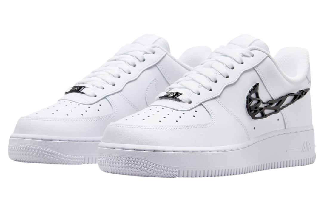 Nike Air Force 1 Low Shredded Metal Swoosh White / Black