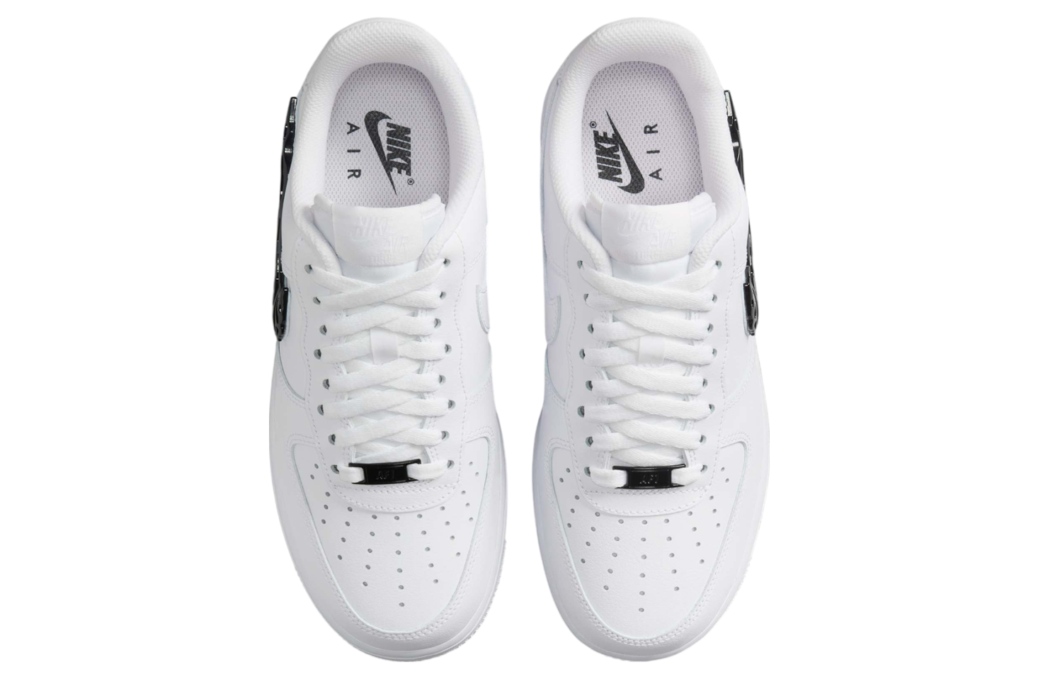 Nike Air Force 1 Low Shredded Metal Swoosh White / Black