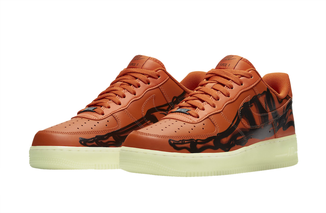 BUY Nike Air Force 1 Low Skeleton Brilliant Orange | Kixify Marketplace