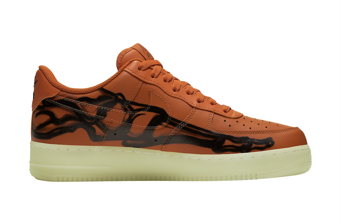 Nike Air Force 1 Low Skeleton Brilliant Orange