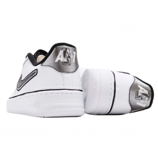 Nike Air Force 1 Low NBA White Black (GS) Kids' - AR0734-100 - US