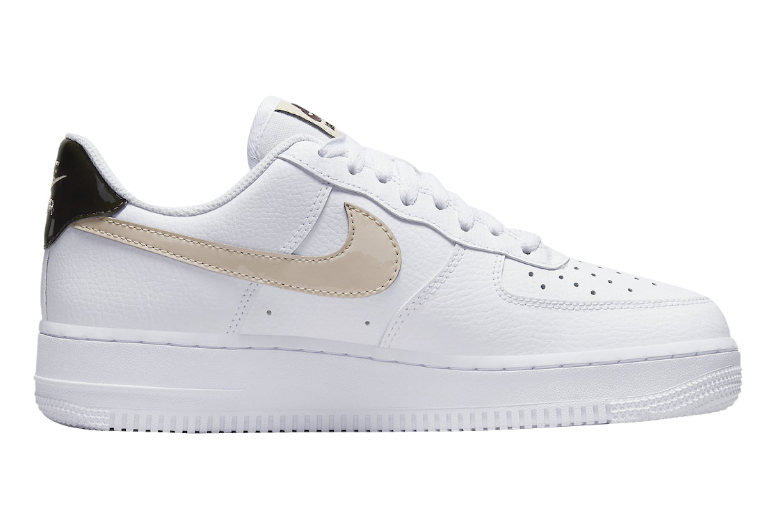 Nike Air Force 1 Low Tan Patent Swoosh