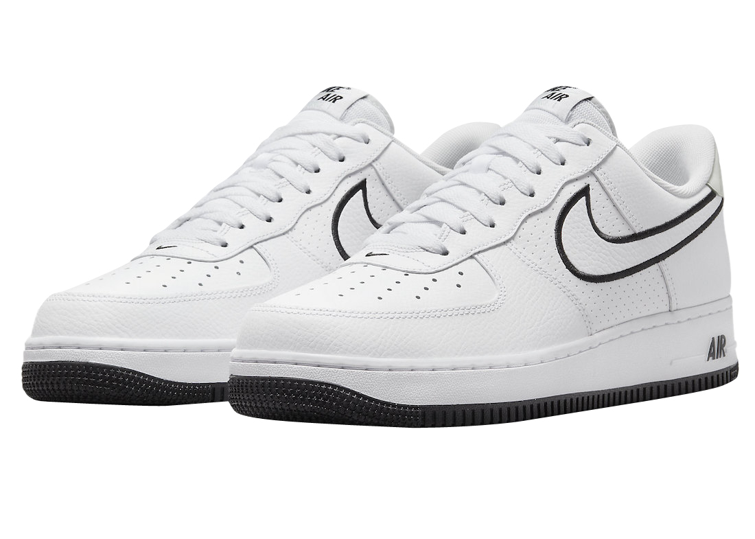 Nike Air Force 1 Low White Black Embroidered Swooshes FJ4211-100
