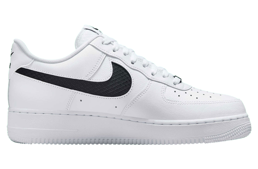 Nike Air Force 1 Low White / Black Nylon Swoosh