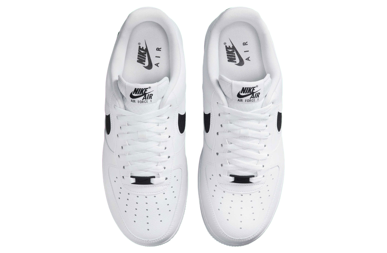 Nike Air Force 1 Low White / Black Nylon Swoosh