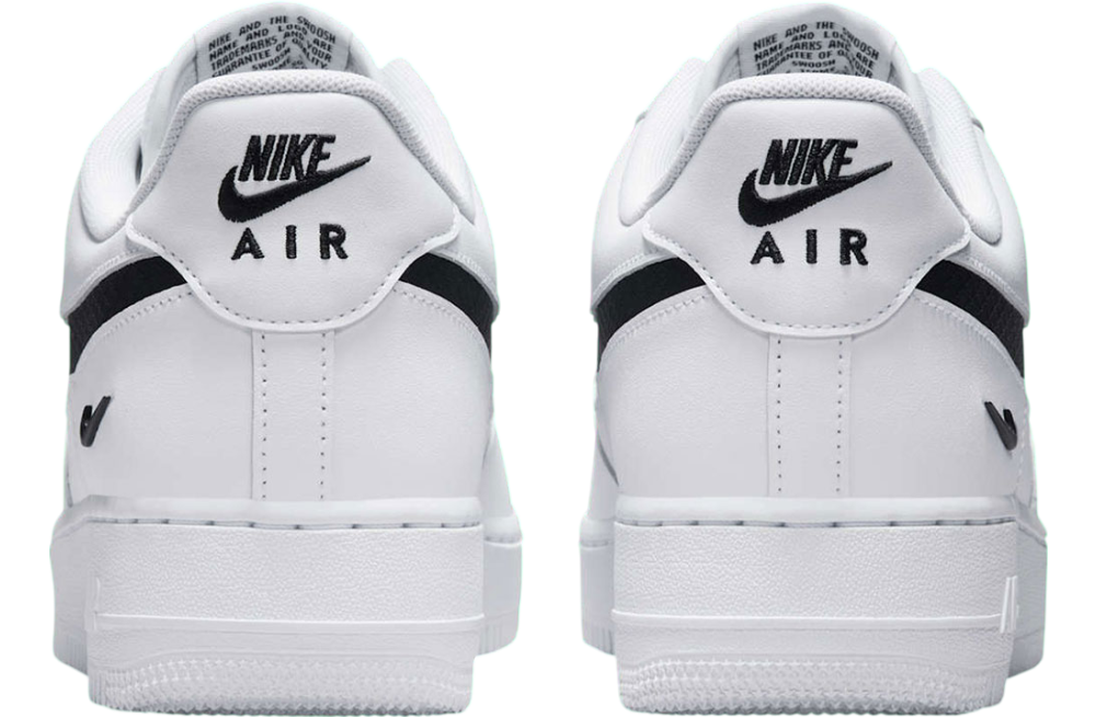 Nike Air Force 1 Low White / Black Nylon Swoosh
