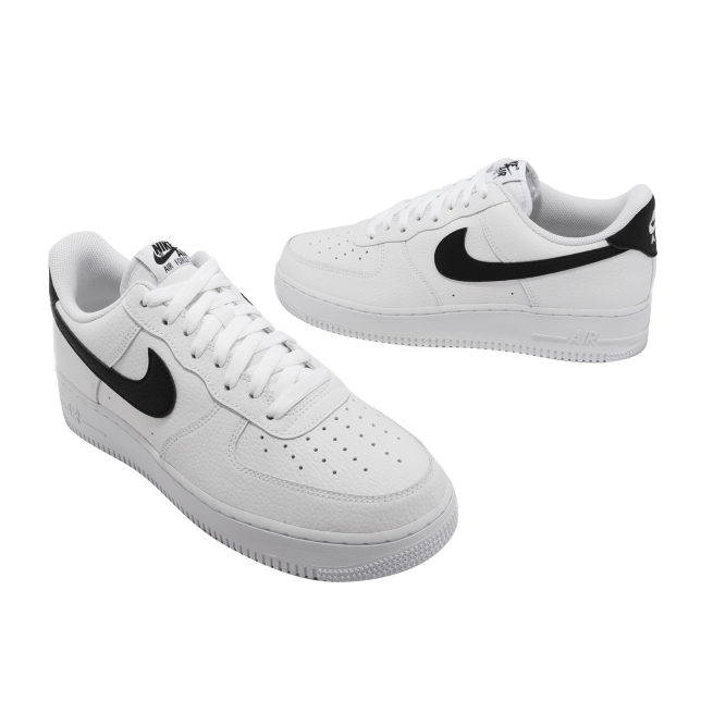 Nike Air Force 1 Low White Black Pebbled Leather CT2302100 ...