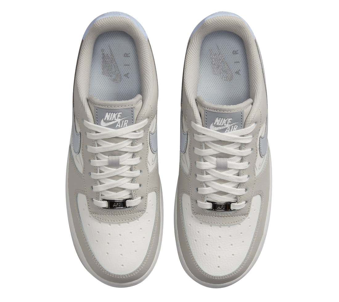 Nike Air Force 1 Low White Grey Mini Reflective Swooshes DR7857-101 ...
