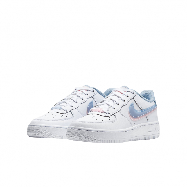 nike air force ones with blue swoosh