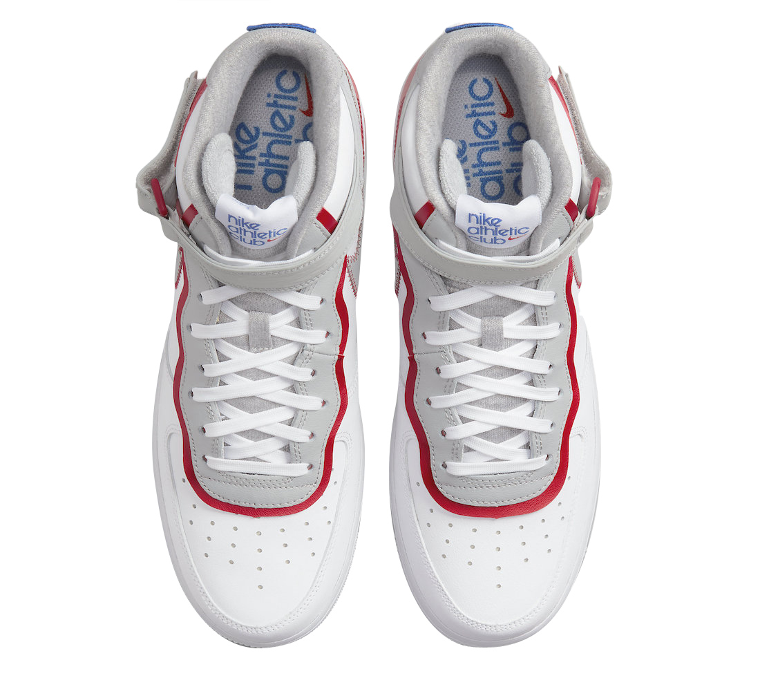 Nike Air Force 1 Mid Athletic Club White Red DH7451-100