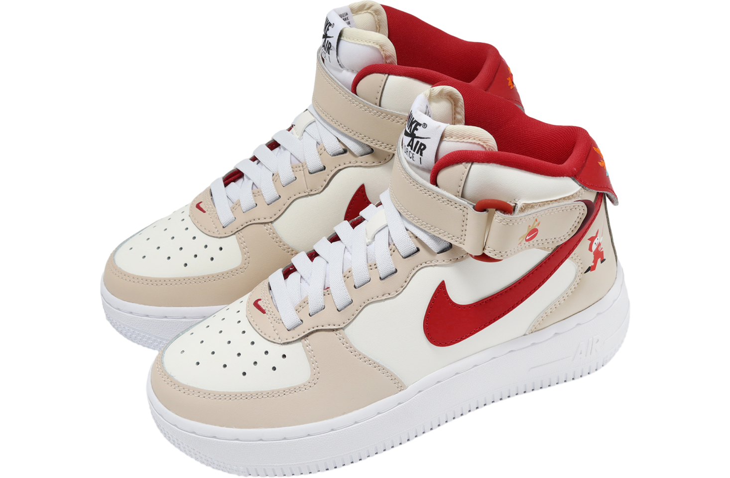 Nike Air Force 1 Mid EasyOn GS Sail / University Red