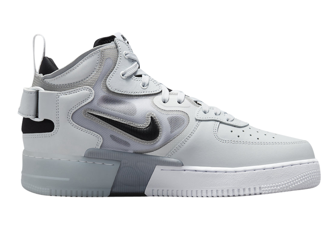 Nike Air Force 1 Mid React sneakers in summit white