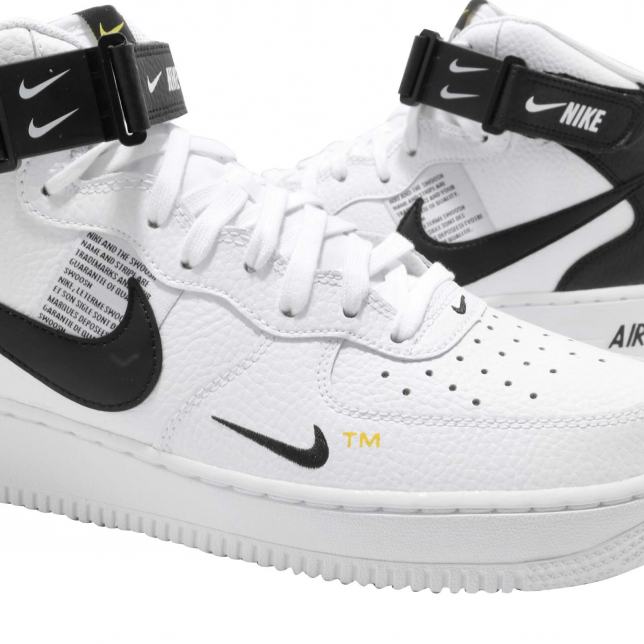 Nike Air Force 1 Mid Utility White Black 804609-103  Nike fashion shoes,  Nike air shoes, Black nike shoes