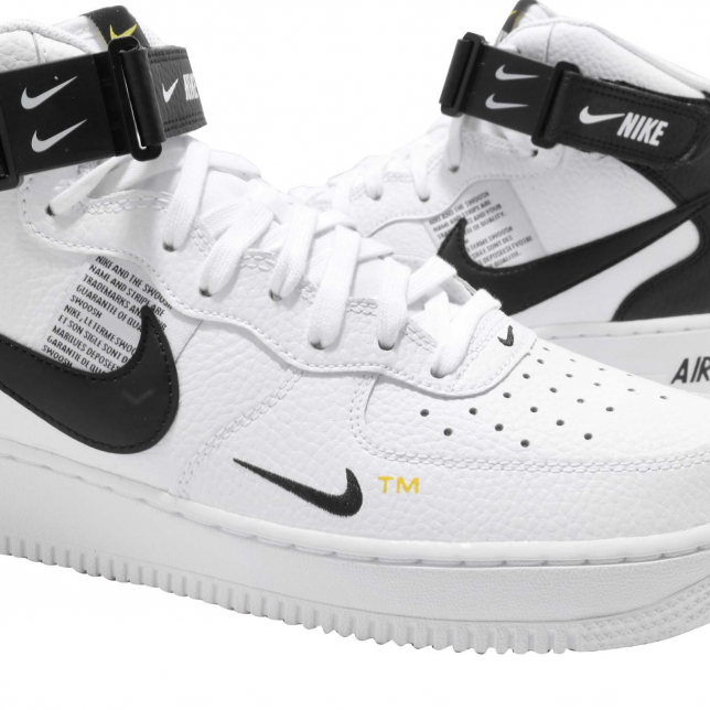 Nike Air Force 1 Mid Utility White Black 804609-103  Nike air shoes, Nike  fashion shoes, Black nike shoes