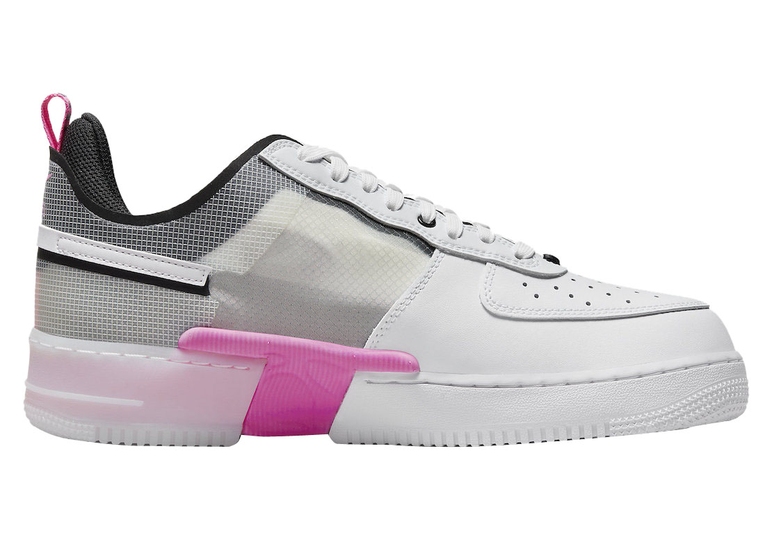 Nike Air Force 1 React White Black Pink DV0808-100