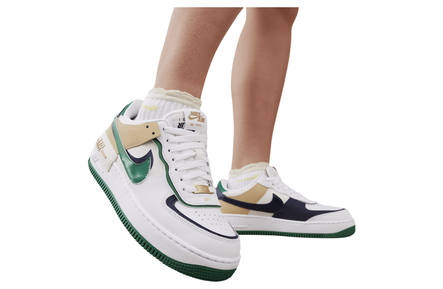 Nike Air Force 1 Shadow WMNS White / Malachite / Midnight Navy