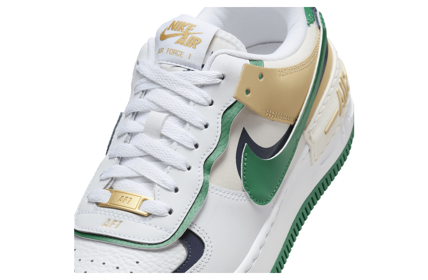 Nike Air Force 1 Shadow WMNS White / Malachite / Midnight Navy