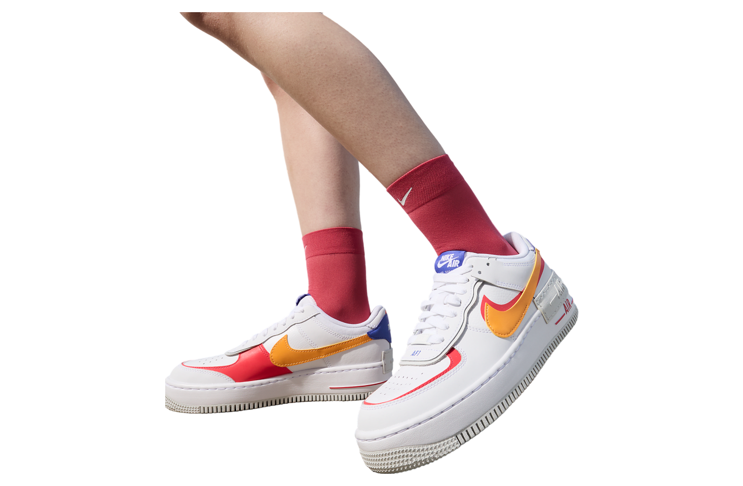 Nike Air Force 1 Shadow WMNS White / Siren Red Sundial