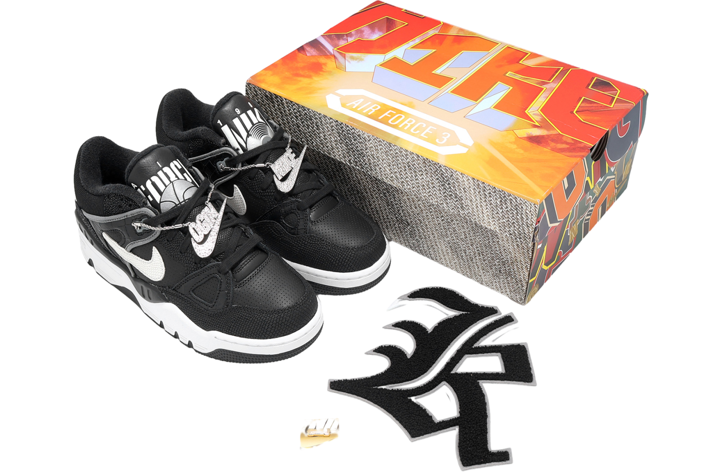 靴 NIKE AIR FORCE 3 LOW SB GC Nike Air Force 3 Low SP GC Black / White - Dec 2025 - HV8070001