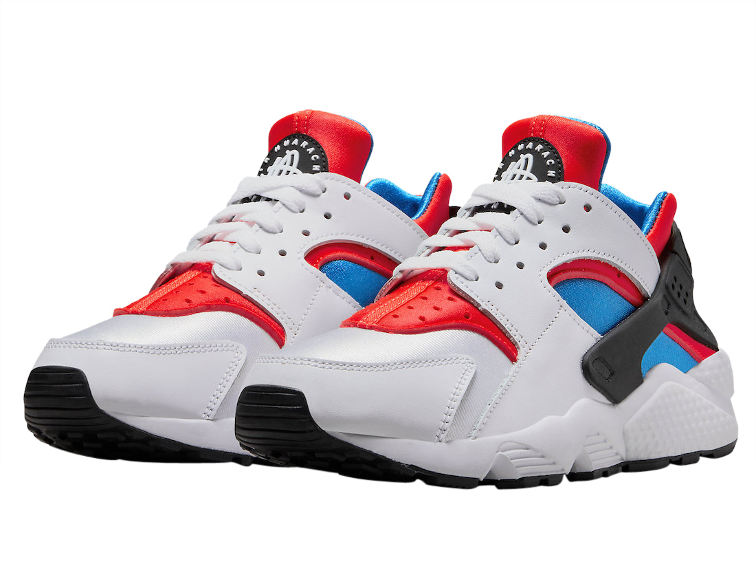 Custom Painted Nike Air Huarache USA Red White Blue Sneaker Shoe Size 8