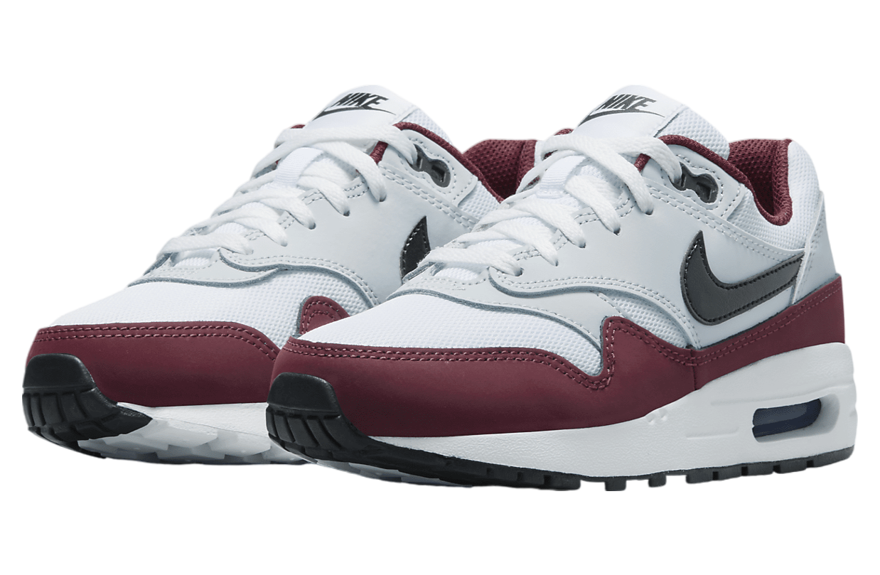 Nike Air Max 1 GS White / Dark Team Red