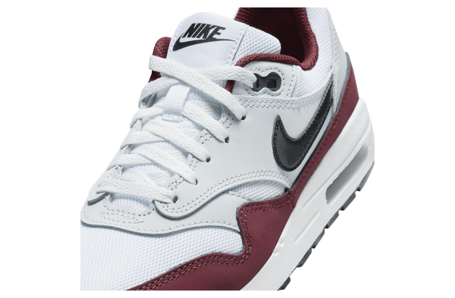 Nike Air Max 1 GS White / Dark Team Red