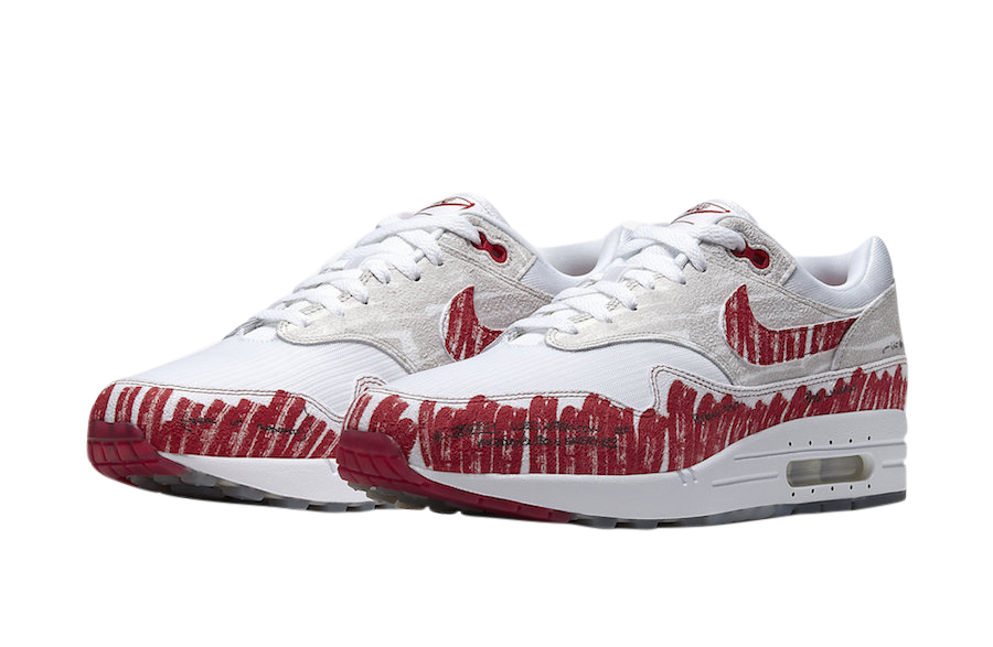 air max 1 sketch to shelf university red