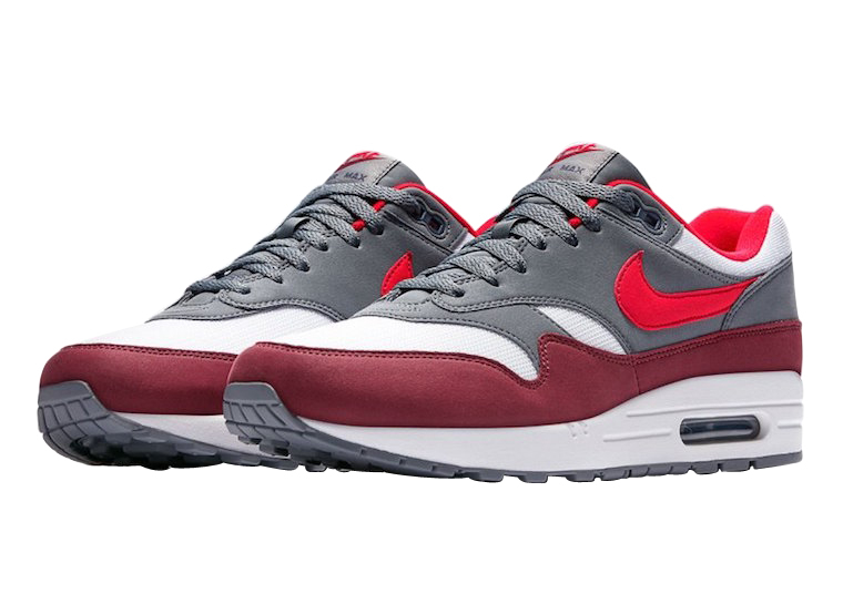 nike air max 1 white university red cool grey