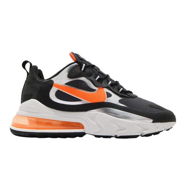 Nike Air Max 270 React Black Total Orange - May 2021 - CQ4598084~LR