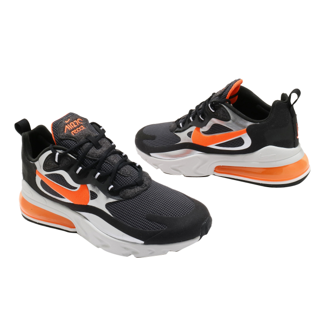 Nike Air Max 270 React Black Total Orange - May 2021 - CQ4598084~LR