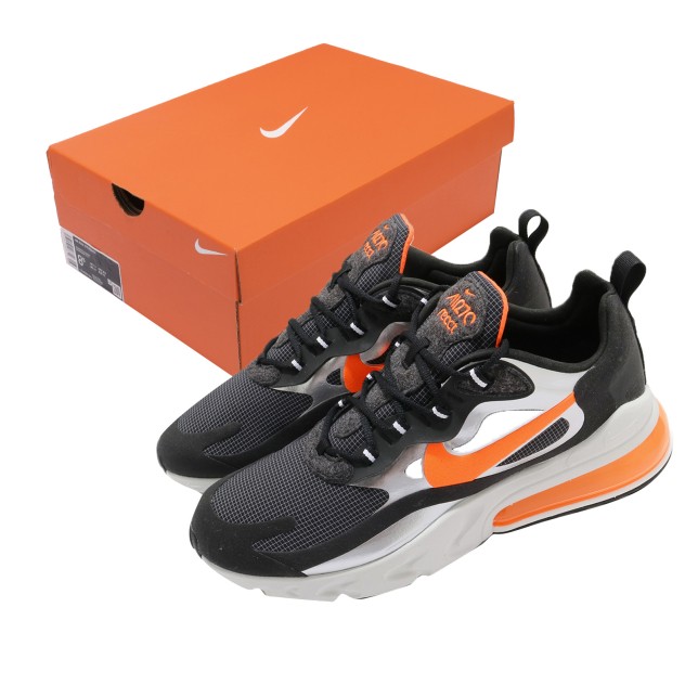 Nike Air Max 270 React Black Total Orange - May 2021 - CQ4598084~LR