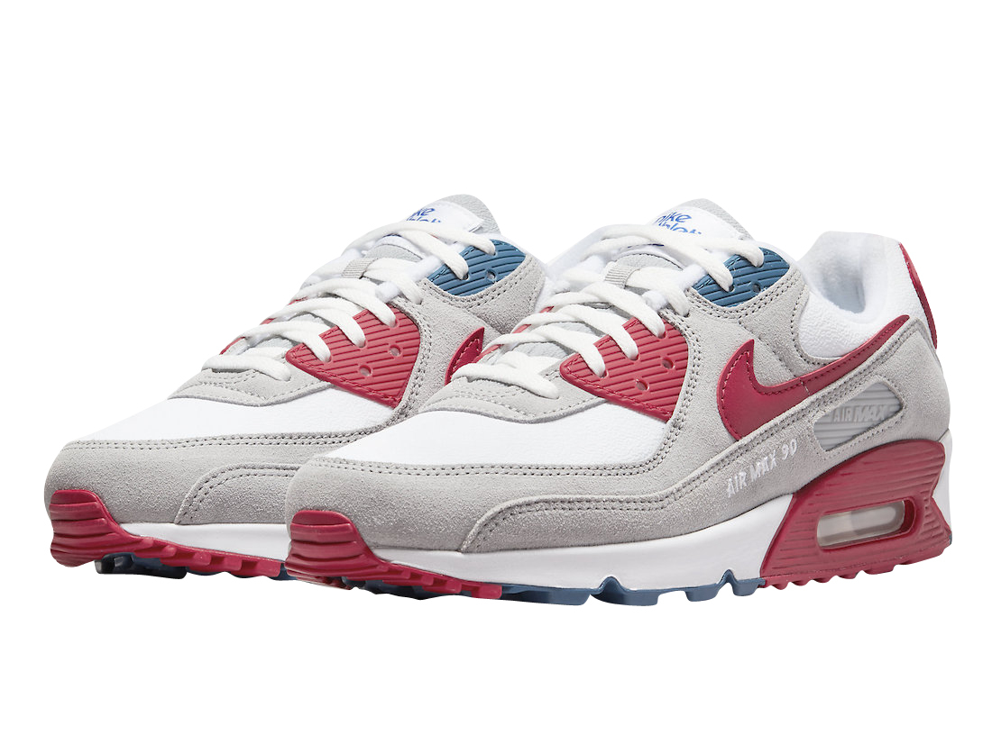 red blue and white air maxes