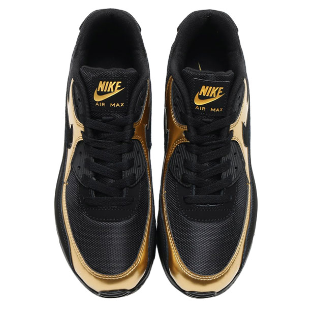 Nike Air Max 90 Black Metallic Gold - KicksOnFire