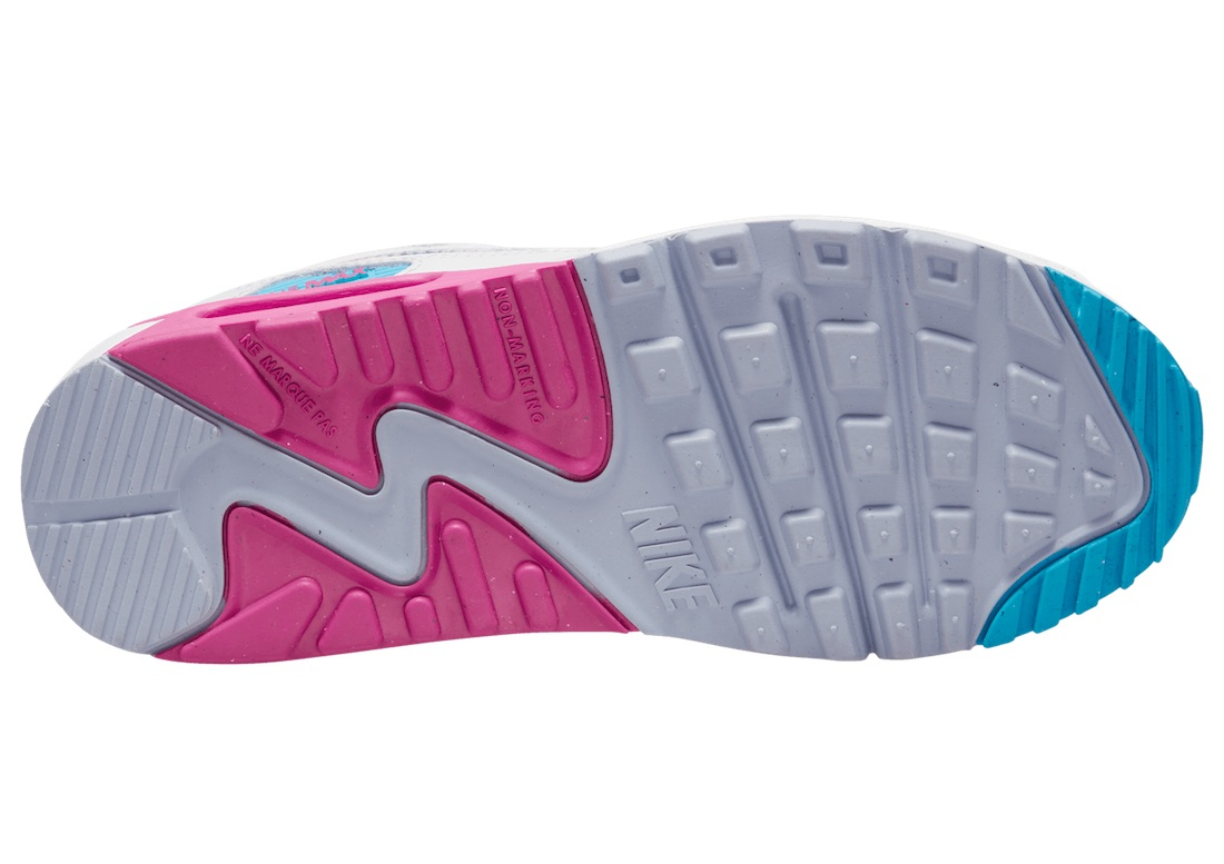 Nike Air Max 90 GS Polka Dots White Pink Blue DV1843-100